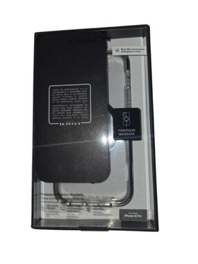 Coach Protective Case for iPhone 14 Pro, Clear and Black, One Size NEW